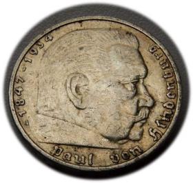 Obrazek dla: 5 marek 1936 Paul von Hindenburg / orzeł pruski Berlin