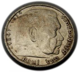 Obrazek dla: 5 marek 1936 Paul von Hindenburg / orzeł pruski Berlin