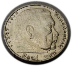 Obrazek dla: 5 marek 1936 D Paul von Hindenburg / orzeł pruski Monachium