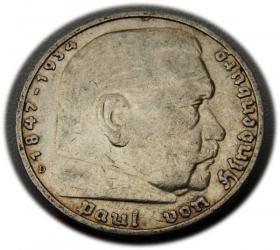 Obrazek dla: 5 marek 1936 D Paul von Hindenburg / orzeł pruski Monachium