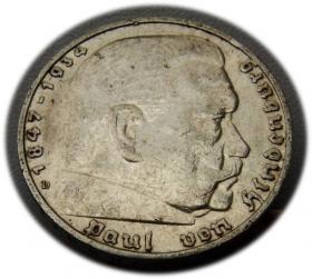 Obrazek dla: 5 marek 1936 Paul von Hindenburg / orzeł pruski Monachium