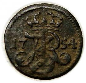 Obrazek 2 dla: Szeląg 1754 August III Gdańsk