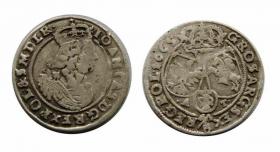Obrazek dla: Szóstak 1665 Jan Kazimierz Ujazdów