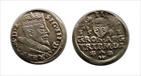 Obrazek dla: Trojak 1592 Zygmunt III Waza Wilno