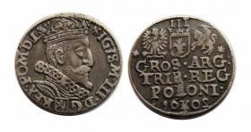 Obrazek dla: Trojak 1602 Zygmunt III Waza Kraków