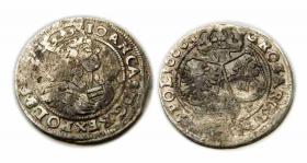 Obrazek dla: Szóstak 1666 Jan Kazimierz Bydgoszcz