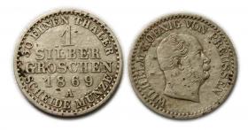 Obrazek dla: 1 srebrny grosz 1869 Wilhelm I Berlin