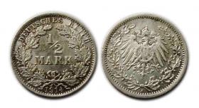 Obrazek dla: 1/2 marki 1914 Wilhelm II Berlin