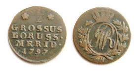 Obrazek dla: Półgrosz 1797 Fryderyk Wilhelm II Prusy Południowe Wrocław