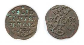 Obrazek dla: Szeląg 1763 August III Elbląg