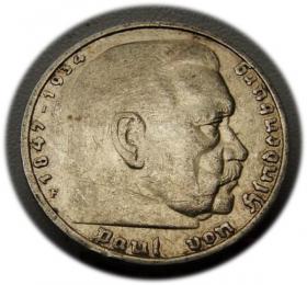 Obrazek dla: 5 marek 1936 Paul von Hindenburg / orzeł pruski Stuttgart