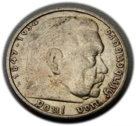 Obrazek 2 dla: 5 marek 1935 Paul von Hindenburg / orzeł pruski Berlin