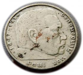 Obrazek dla: 2 marki 1938 Paul von Hindenburg / swastyka Berlin