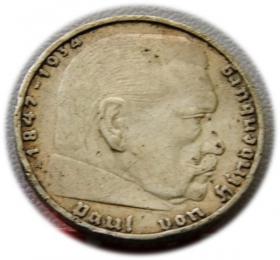 Obrazek dla: 2 marki 1938 Paul von Hindenburg / swastyka Berlin