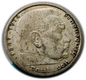 Obrazek dla: 2 marki 1939 Paul von Hindenburg / swastyka Berlin