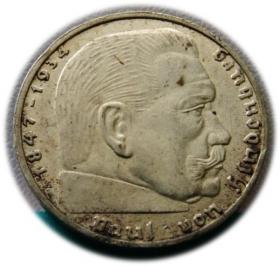 Obrazek dla: 2 marki 1939 A Paul von Hindenburg Berlin