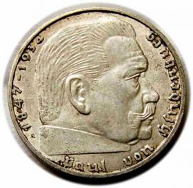 Obrazek dla: 2 marki 1939 A Paul von Hindenburg Berlin