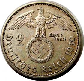 Obrazek 2 dla: 2 marki 1939 A Paul von Hindenburg Berlin