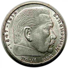 Obrazek dla: 2 marki 1939 A Paul von Hindenburg Berlin