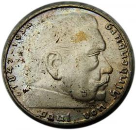 Obrazek dla: 2 marki 1939 Paul von Hindenburg / swastyka Monachium