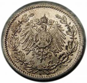 Obrazek 2 dla: 1/2 marki 1906 A Berlin