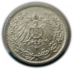 Obrazek 2 dla: 1/2 marki 1906 Berlin