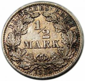 Obrazek dla: 1/2 marki 1913 A Berlin