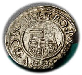 Obrazek 2 dla: Denar 1577 Maksymilian II Habsburg Węgry