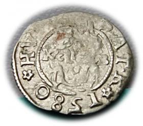 Obrazek dla: Denar 1580 Rudolf II Habsburg Węgry