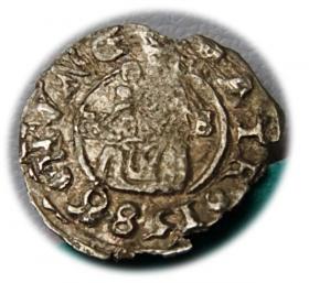 Obrazek dla: Denar 1586 Rudolf II Habsburg Węgry