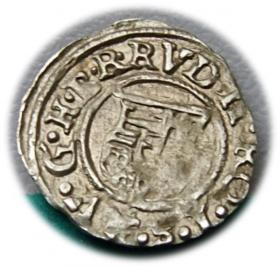 Obrazek 2 dla: Denar 1588 Rudolf II Habsburg Węgry