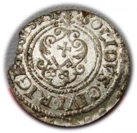 Obrazek 2 dla: Szeląg 1625 Gustaw Adolf Ryga