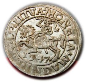 Obrazek dla: Półgrosz 1547 Zygmunt II August Wilno