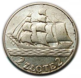 Obrazek dla: 2 złote 1936 Żaglowiec Warszawa