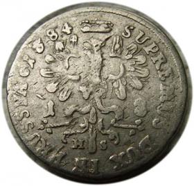 Obrazek 2 dla: Ort 1684 Fryderyk Wilhelm I Księstwo Pruskie Królewiec