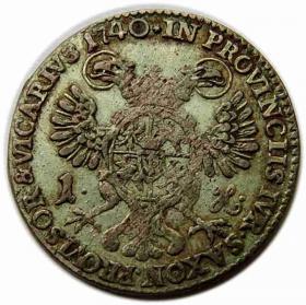 Obrazek 2 dla: Grosz 1740 August III Sas Drezno