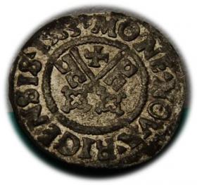 Obrazek dla: Szeląg 1533 Walter von Plettenberg, Zakon Kawalerów Mieczowych, Ryga