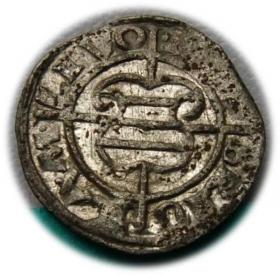 Obrazek 2 dla: Szeląg 1537 Herman von Bruggenei, Zakon Kawalerów Mieczowych, Ryga 