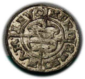 Obrazek 2 dla: Szeląg 1540 Herman von Bruggenei, Zakon Kawalerów Mieczowych, Ryga 