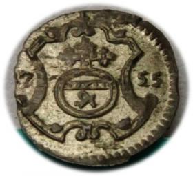 Obrazek dla: Halerz 1755 August III Sas Drezno 