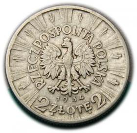 Obrazek 2 dla: 2 złote 1934 Józef Piłsudski, Warszawa