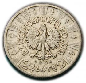 Obrazek 2 dla: 2 złote 1934 Józef Piłsudski, Warszawa
