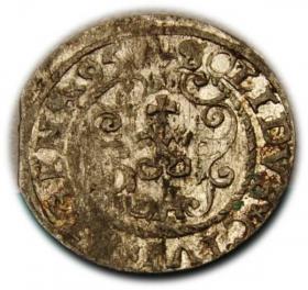 Obrazek 2 dla: Szeląg 1595 Zygmunt III Waza Ryga