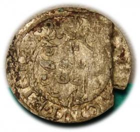 Obrazek 2 dla: Szeląg 1596 Zygmunt III Waza Ryga