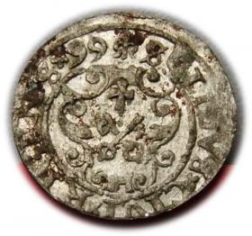 Obrazek 2 dla: Szeląg 1599 Zygmunt III Waza Ryga