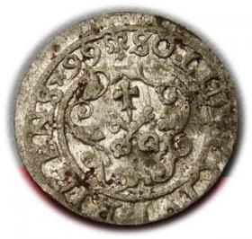 Obrazek 2 dla: Szeląg 1599 Zygmunt III Waza Ryga