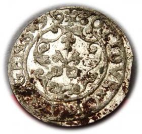 Obrazek 2 dla: Szeląg 1599 Zygmunt III Waza Ryga