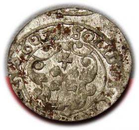 Obrazek 2 dla: Szeląg 1602 Zygmunt III Waza Ryga