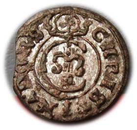 Obrazek dla: Szeląg 1647 Krystyna Waza Liwonia