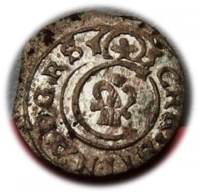 Obrazek dla: Szeląg 1648 Krystyna Waza Liwonia